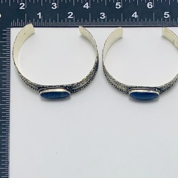 Single Handmade Turkmen Lapis Lazuli Bracelet: Tribal Kuchi Jewelry - Picture 5 of 6
